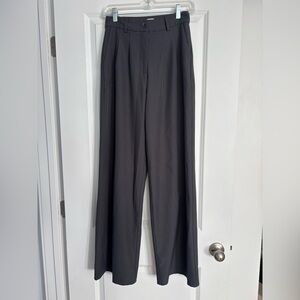 Princess Polly archer wide leg trouser pants slate grey